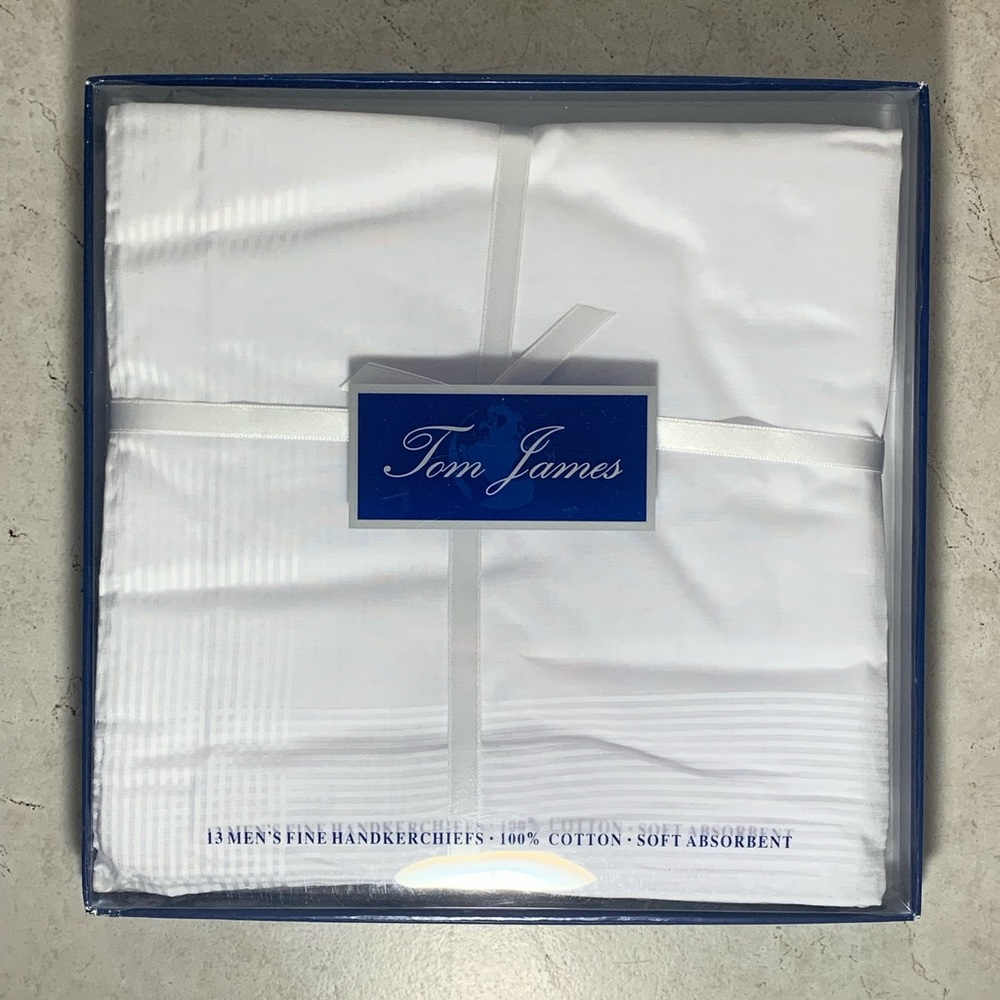 Tom James 13 Men’s Fine Handkerchiefs